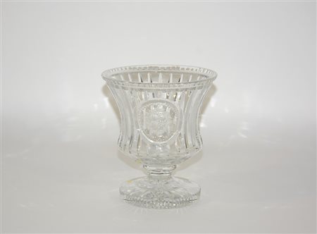 Vaso in cristallo inciso alla ruota. Manifattura centroeuropea, seconda met‡...