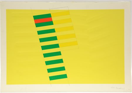 Bonalumi "Composizione" serigrafia (cm 45x65) firmata e numerata 5/99 in...