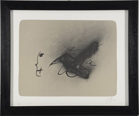 Antoni Tapies. "Composizione I" Litografia (cm 46x57) firmata e numerata...