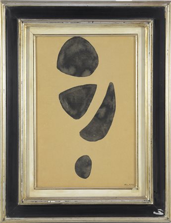 Milani "Composizione" tecnica mista su carta (cm 45x30) firmato in basso a...