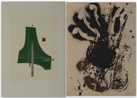 Arman, Veronesi Lotto composto da due litografie firmate, in cornici