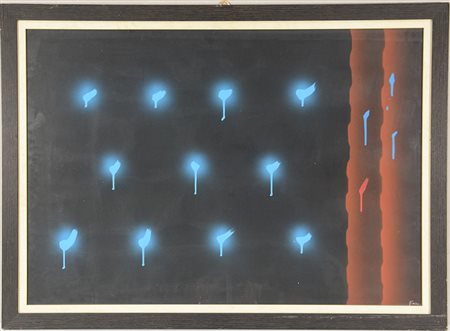 Finzi "Senza titolo 2003" tecnica mista su carta (cm 70x100). Firmata in...