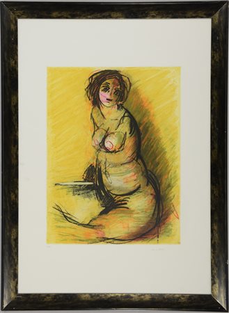 Morlotti "Nudo" litografia a colori (cm 100x70 il foglio). Firmata e numerata...