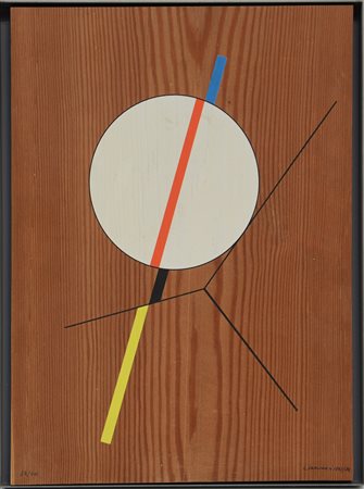 Veronesi L. "Composizione 1943/82" multiplo su tavola (cm 40x28,5). Firmato e...