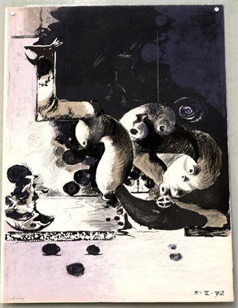 Graham Sutherland Londra (1903- 1980) "Senza titolo" 1972, litografia (cm...