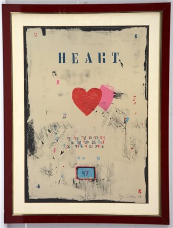 Selden "Heart" litografia a colori, firmata, numerata e datata '78 in basso....
