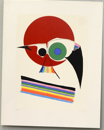 Roberto Crippa Monza (1921- Bresso 1972) "Senza titolo" serigrafia (cm 44x34)...