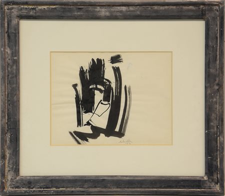 Schneider "Composizione" 1963, acquarello su carta (cm 20x26) firmato e...