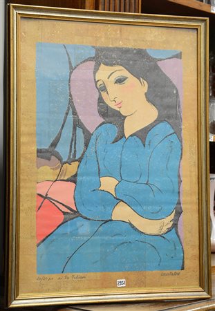 Domenico Cantatore Ruvo Di Puglia (1906- Parigi 1998) "Figura femminile"...