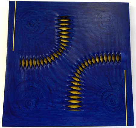 Calogero Salemi Racalmuto (1966- ) "Riflessi sull' acqua" smalto e acrilico...