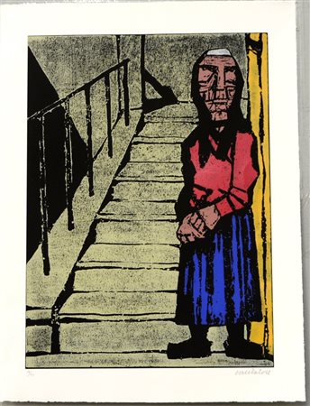 Cantatore Domenico "Senzatitolo", litografia (cm 60x45), firmata e numerata...