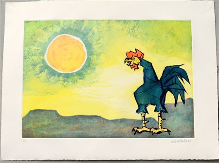 Cantatore Domenico "Senzatitolo", litografia (cm 45x60), firmata e numerata...