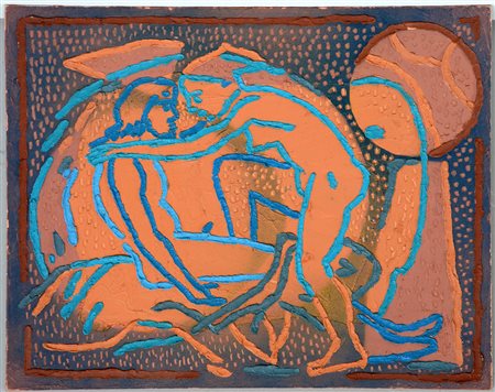 Alessandro Nastasio Milano (1934- ) "Divertimento" Olio su cartone telato (cm...