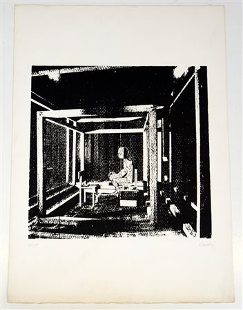 Mario Ceroli Castel Frentano (1938- ) "Senza titolo" 1971, acquaforte (cm...