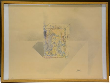 Cesar Marsiglia (1921- Parigi 1998) "Senza titolo" litografia (cm 54,5x68)...