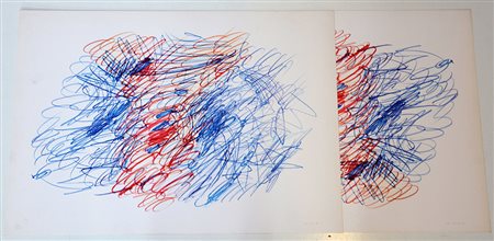 Giulio Turcato Mantova (1912- Roma 1995) "Senza titolo" lotto composto da due...