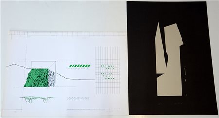 Cartella contenente sei opere grafiche di Dadamaino, Varisco, Bonelli, Nedda...