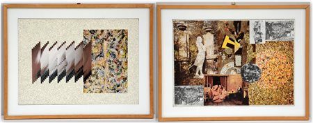 Jiri Kolar Protivin (1914- Praga 2002) "Senza titolo" collage recto verso (cm...