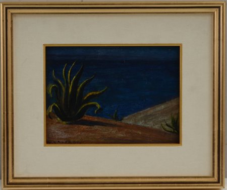 Walter Lazzaro Roma (1914- 1989) "Agave di Calabria", olio su masonite (cm...