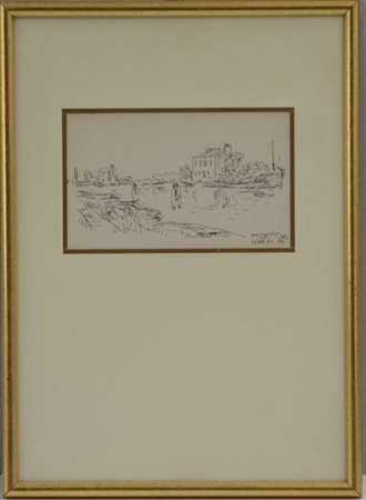 Mario Vellani Marchi Modena (1895- Milano 1979) "Sestri Levante", olio su...