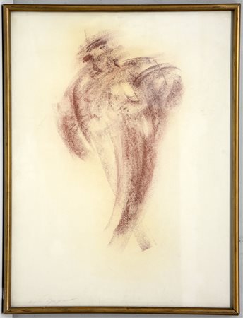 AndrË Masson (attr.) "Oiseau dans le tourbillon" pastello su carta intelata...