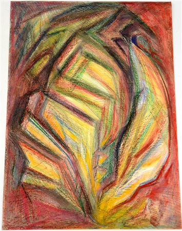 Bragaglia "Composizione astratta" tecnica mista su carta (cm 50x70) firmato...