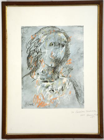Henry Moore Castleford (1898- Much Hadham 1986) "Senza titolo" stampa (cm...