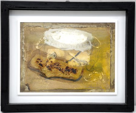 Mondazzi "Malinconie" tecnica mista, collage e concrezioni su cartone...