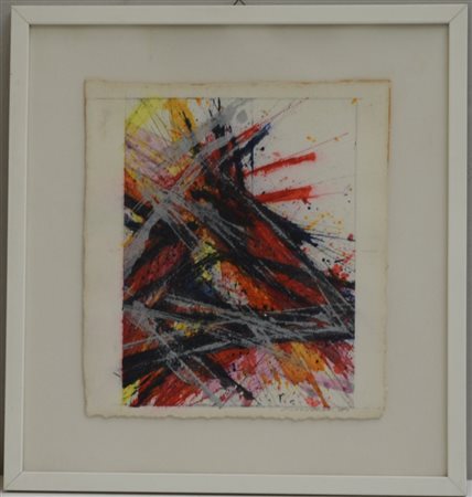 Sandro Martini Livorno (1941- ) "Senza titolo" tecnica mista su carta...