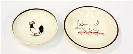 Manifattura Richard Ginori S. Cristoforo Milano Due piatti in ceramica...