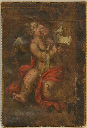 Ignoto "Cherubino" Olio su tela (cm 40x27)(gravi difetti)