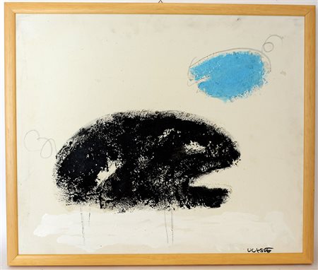 Ulysse "Cronotopo celeste che vola" tecnica mista su tela (cm 50x60) firmato...