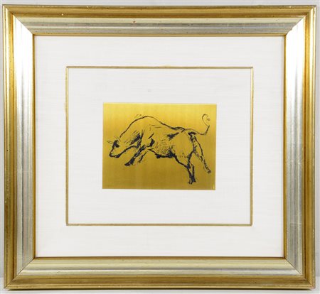 Messina "Toro" multiplo su lamina (cm 16x20) esemplare 28/150, firmato e...