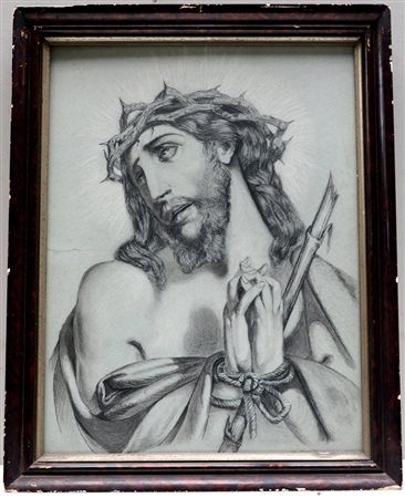 Collini "Ecce Homo" tecnica mista su cartone (cm 61x46) firmato in basso a...