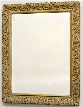 Specchiera rettangolare in legno e pastiglia (cm 70x90)