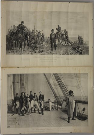 Lotto composto da due litografie del sec. XIX (difetti)