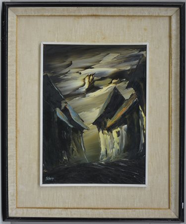 "Paesaggio" Olio su tela (cm 40x30) ÅÅFirma indecifrata in basso a sinistra ÅÅ