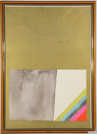 Carmi Eugenio Genova (1920- ) "Composizione", multiplo su carta (cm 68x48)...