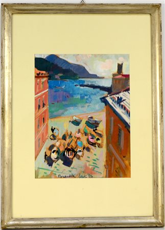 Consadori Silvio Brescia (1909- Burano 1994) "Sestri Levante" tempera su...