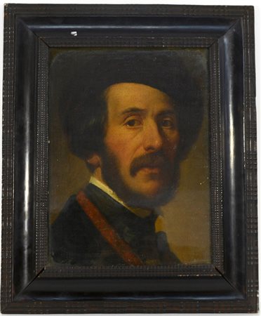 Scuola del sec. XIX "Ritratto di Gaetano Donizetti" olio su tela (cm...