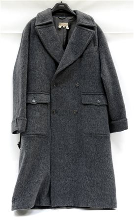 GUCCI Cappotto da uomo in lana grigia con cintura tg 50