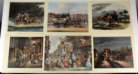 Lotto composto da undici tra riproduzioni e stampe inglesi a colori (lievi...