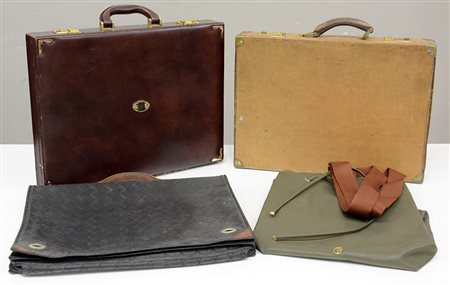 Lotto composto da due ventiquattrore, una borsa ed uno zaino (difetti)