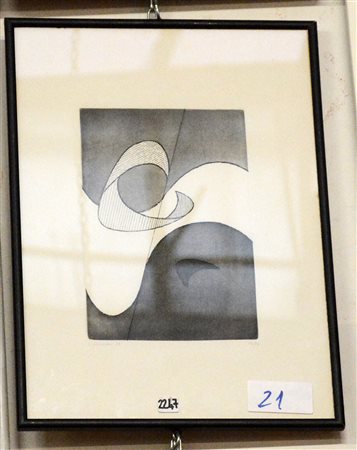 Luigi Veronesi Milano (1908- 1998) "Composizione astratta" acquaforte (cm...