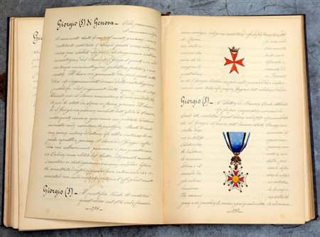 (Libri-manoscritti) Giustiniani. [Ordini cavallereschi]. Manoscritto di mano...