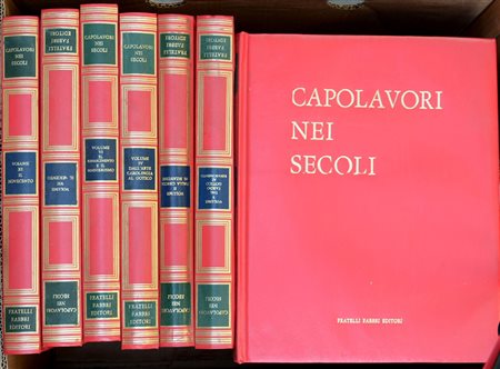 (Libri) Cartone contenente volumi "Capolavori nei secoli", Fratelli Fabbri...