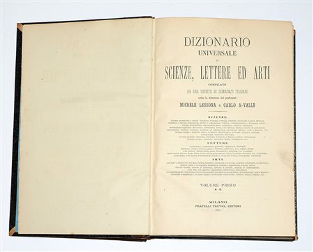 (Libri) Lotto di due opere: Michele Lessona-Carlo Valle. Dizionario...