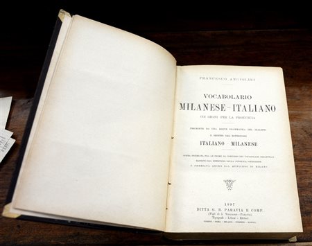 (Libri) F. Angiolini, Vocabolario milanese-italiano. 1897, Paravia, 1897....