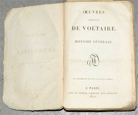 (Libri) Oeuvres complËtes de Voltaire. Paris, Desoer, 1817-1819. Voll. 21 in...