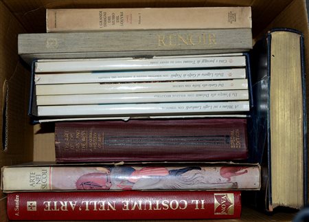 (Libri) Cartone contenente volumi inerenti l'arte